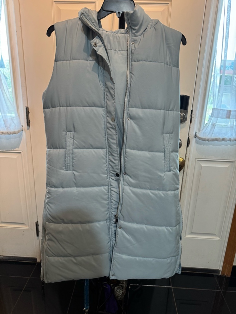 Light Blue Quilted Puffer Vest
